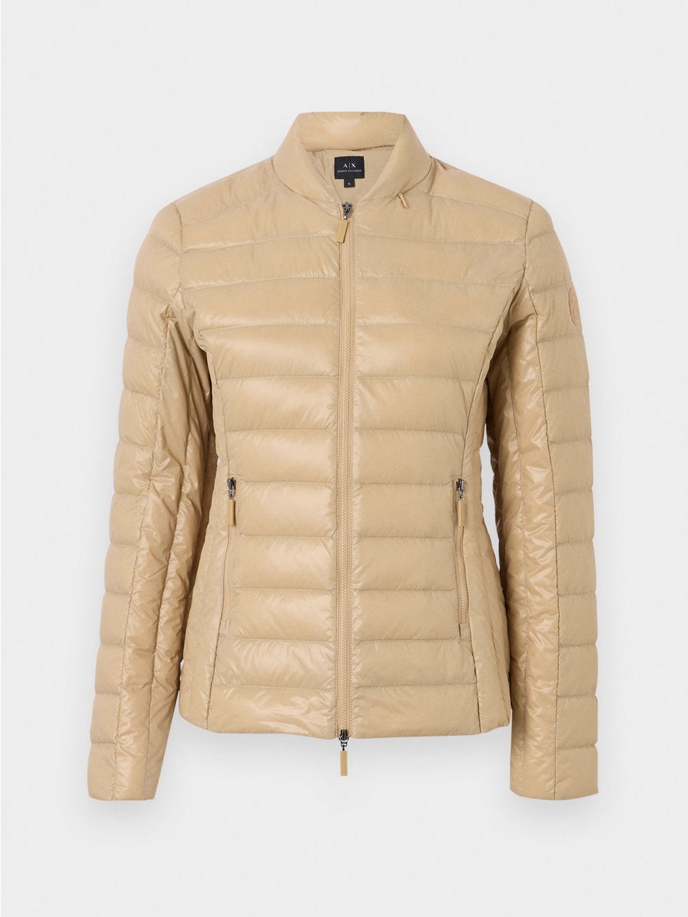 A/X Armani Exchange Women's Light Beige Quilted Puffer Jacket
